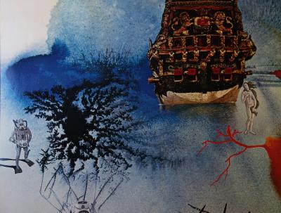 Salvador DALI (d’après) : L’Homme et la Mer, 1972 - Affiche originale d’époque signée 2