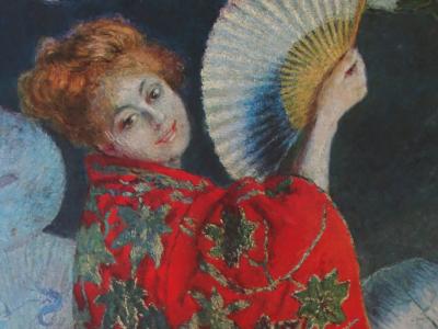 Claude MONET : Jeune femme à l’éventail - Affiche originale d’époque 1972 2