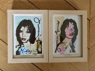 Andy Warhol (1928-1987):  “Mick Jagger, 1975” 10 Miniatures, signées Warhol et Jagger 2