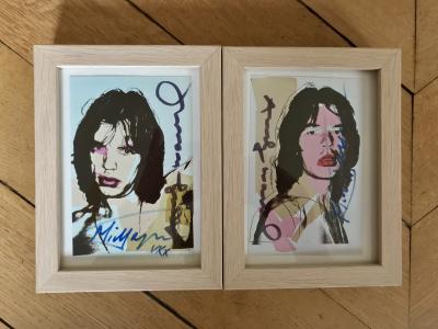 Andy Warhol (1928-1987):  “Mick Jagger, 1975” 10 Miniatures, signées Warhol et Jagger 2