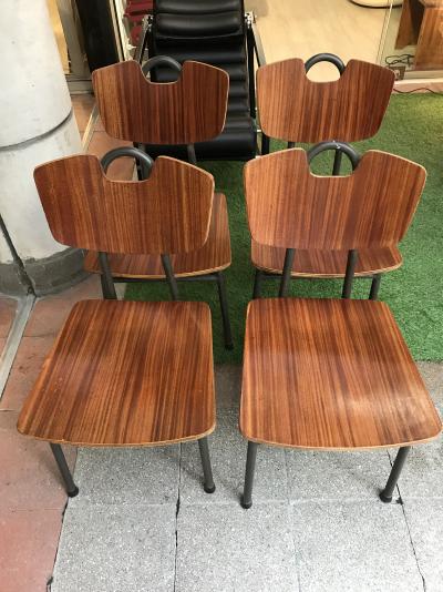 Pierre GUARICHE - Prefacto, 1951 - édition Airborne - Lot de 4 chaises 2