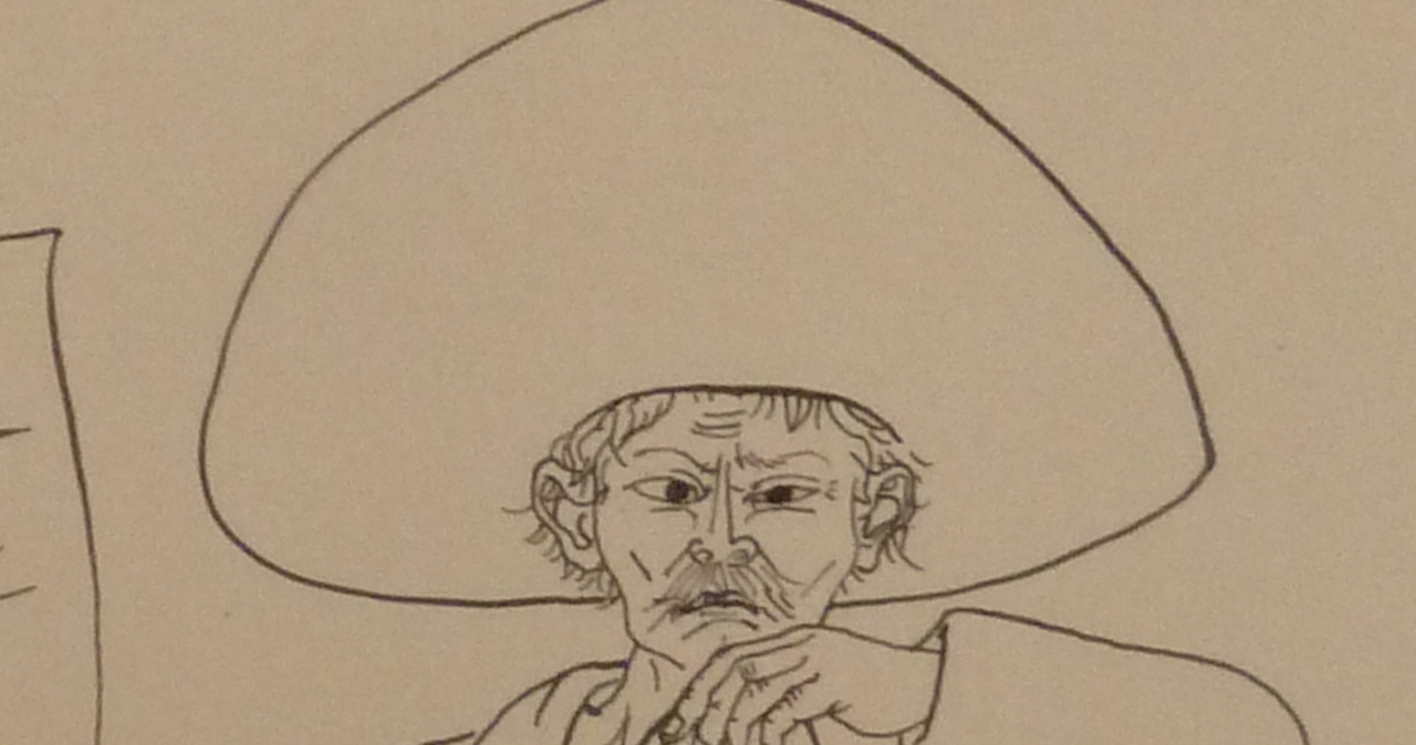 PierreYves TREMOIS Les musiciens de flamenco Dessin original, 1959