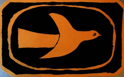 Georges BRAQUE (d’après), Oiseau VII, 1954 - Affiche lithographique 2