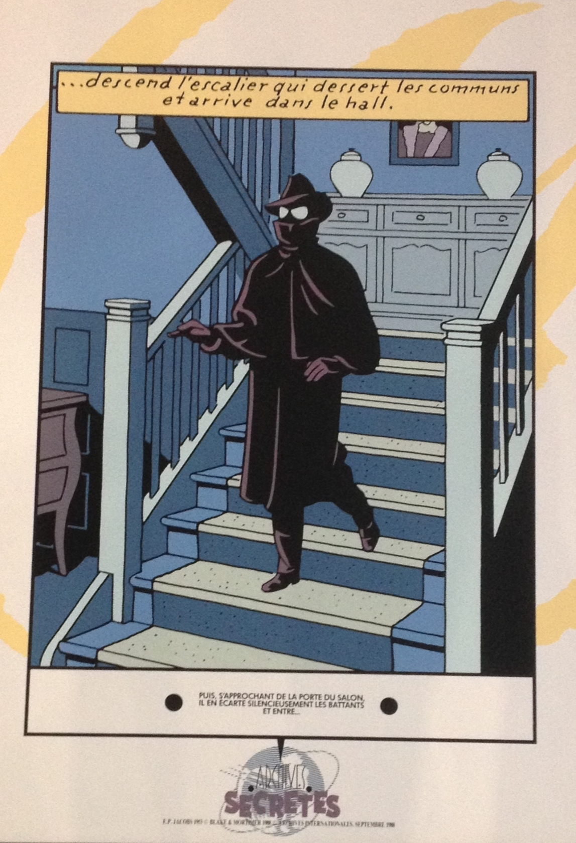 Edgar P. JACOBS Blake et Mortimer La Marque Jaune, 1988 Sérigraphie Bandes Dessinées