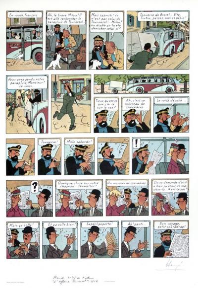 HERGE, Lithographie WWF : Tintin L’affaire Tournesol, signée au crayon 2