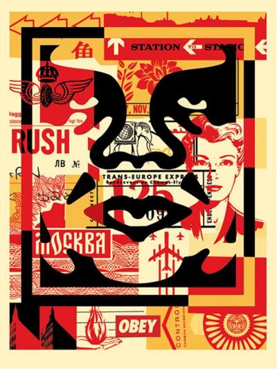 Obey Giant dit, Shepard Fairey (1970) - Tryptique Obey collage 2