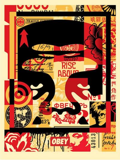 Obey Giant dit, Shepard Fairey (1970) - Tryptique Obey collage 2