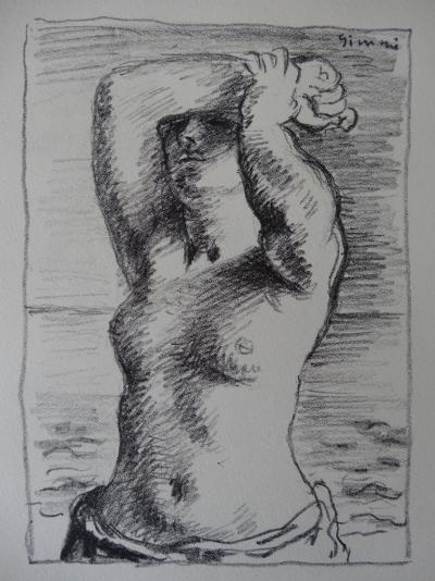 Wilhelm GIMMI : Arianne - Lithographie originale Signée, 1930 2