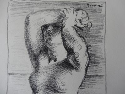 Wilhelm GIMMI : Arianne - Lithographie originale Signée, 1930 2