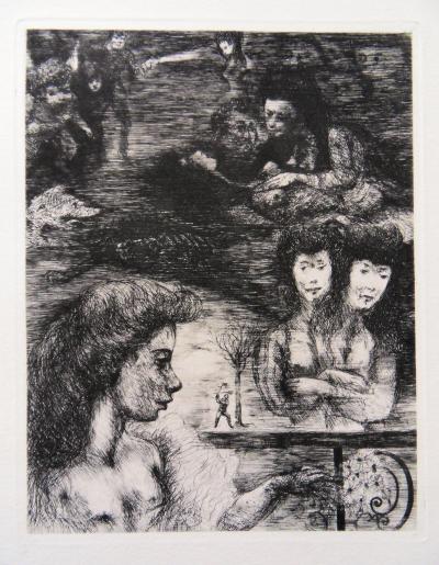 Edouard GOERG : Sonnet d’automne (Baudelaire) - Gravure originale, 1942 2
