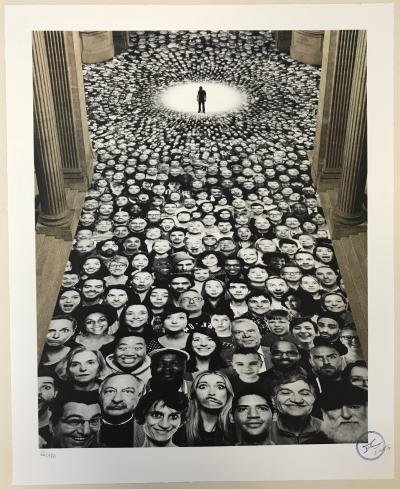 JR (1983) - Lithographie  série Inside Out Paris, cliché du Panthéon. 2