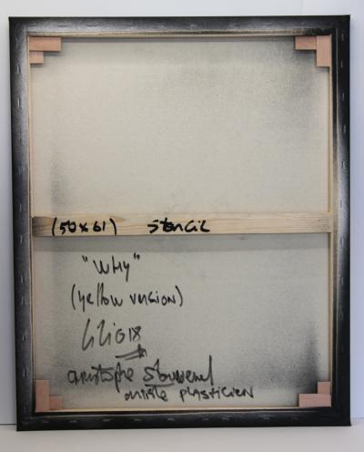 Christophe STOUVENEL -  Why - Yellow Version, 2018 - Technique mixte signée 2