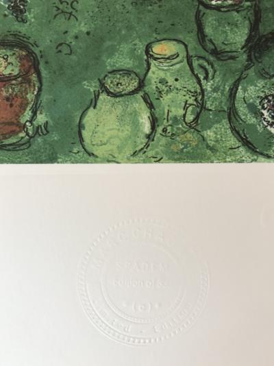 Lithographie de Marc Chagall - Cycle Daphné et Chloé 2