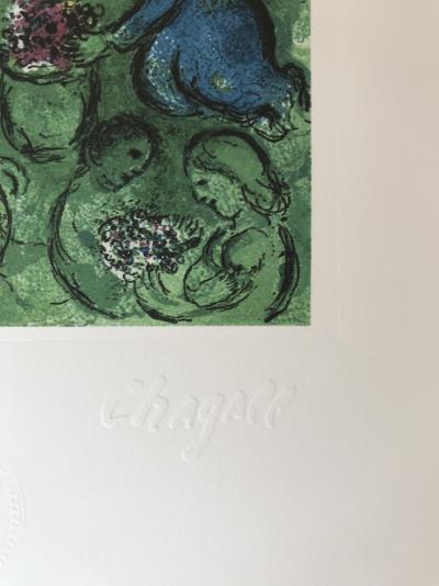 Lithographie de Marc Chagall - Cycle Daphné et Chloé 2