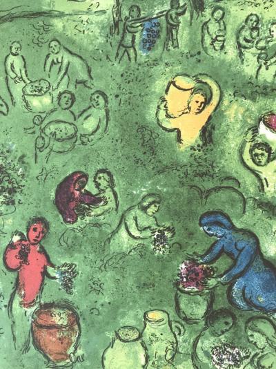 Lithographie de Marc Chagall - Cycle Daphné et Chloé 2