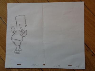 dessin original de production de bart des simpsons 2