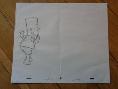 dessin original de production de bart des simpsons 2