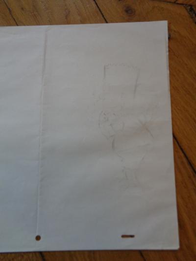 dessin original de production de bart des simpsons 2