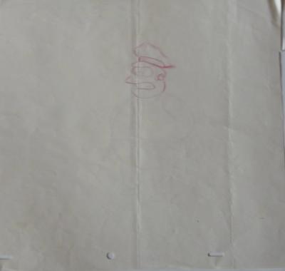 Dessin original de production des Simpsons Chef Wiggum 2
