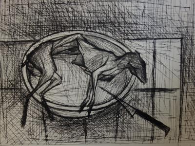 Bernard BUFFET : Le lapin écorché - Gravure originale Signée 2