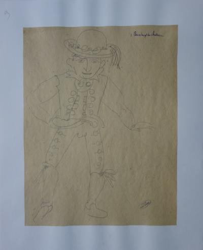 André DERAIN - Paysan en costume, Dessin original signé 2