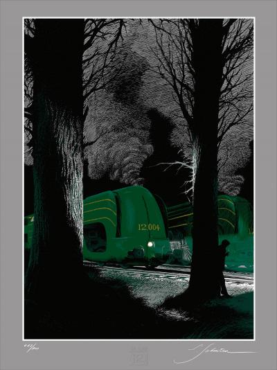 François SCHUITEN, La Type12 - Au repos, 2015, Sérigraphie signée