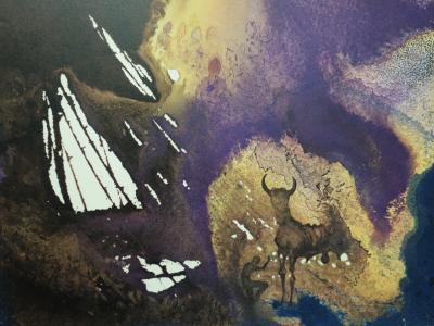 Salvador Dali : Biblia Sacra, Le Veau d’or - Lithographie Signée, 1969 2