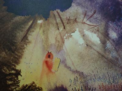 Salvador Dali : Biblia Sacra, Le Veau d’or - Lithographie Signée, 1969 2