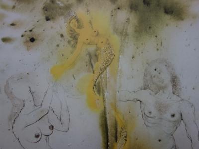 Salvador Dali : Biblia Sacra, Adam et Eve - Lithographie Signée, 1969 2