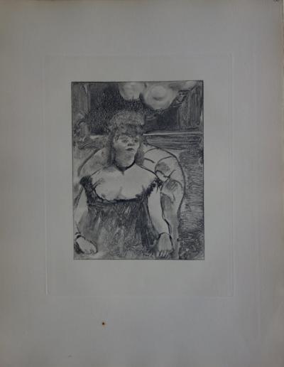 Edgar DEGAS : Une femme plantureuse - Original Engraving, 1935 2