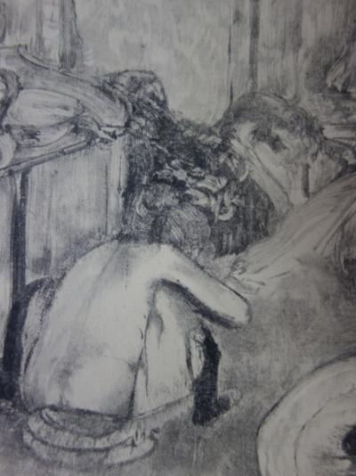 Edgar DEGAS : Toilette intime - Gravure originale, 1935 2