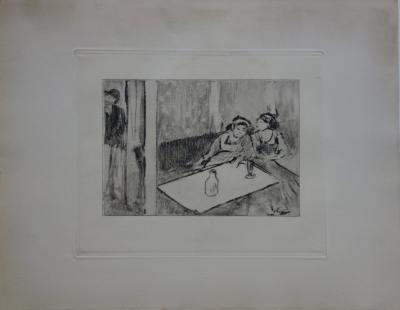 Edgar DEGAS : Champagne avant l’amour - Gravure originale, 1935 2