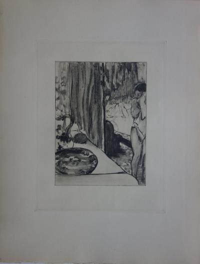 Edgar DEGAS : Toilette matinale - Original Engraving, 1935 2