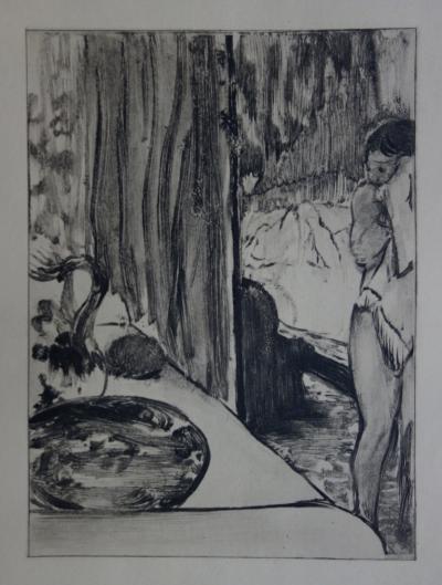 Edgar DEGAS : Toilette matinale - Original Engraving, 1935 2