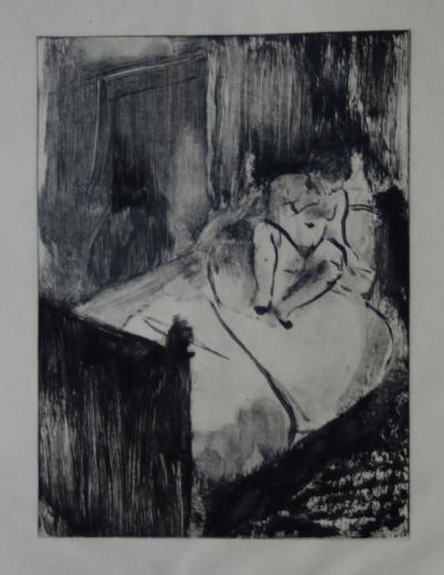 Edgar DEGAS : Femme attendant au lit, 1935 - Gravure originale 2