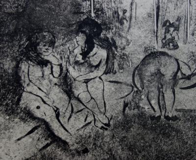 Edgar DEGAS - Scène obscène - Gravure originale, 1935 2