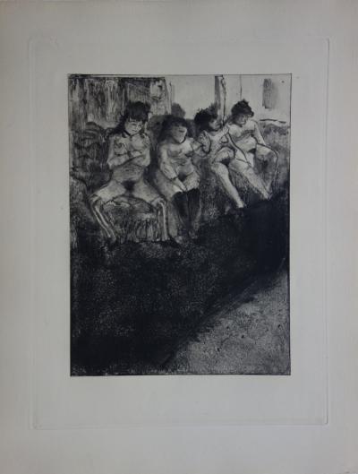 Edgar DEGAS : Timide ou provocante - Original Engraving, 1935 2