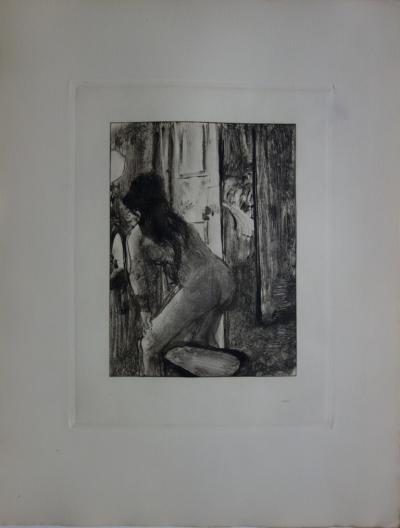 Edgar DEGAS : Derniers préparatifs - Gravure originale, 1935 2