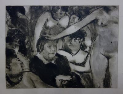 Edgar DEGAS (d’après) : La Patronne entourée de ses filles - Gravure originale, 1935 2