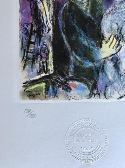 Lithographie d’après Marc Chagall - Deux à la fenêtre 2