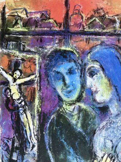 Lithographie d’après Marc Chagall - Deux à la fenêtre 2