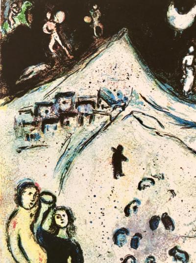 Lithographie d’après Marc Chagall - L’hiver 2