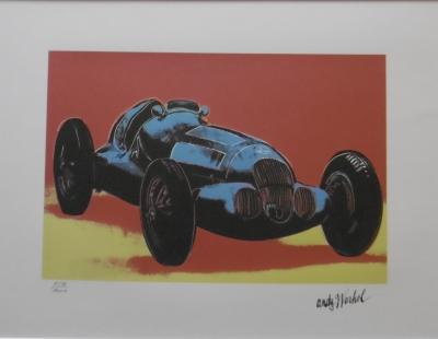 Andy WARHOL(d’après) MERCEDES W 125 F1 lithographie signee dans la planche tampon du CMOA 2