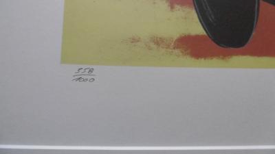 Andy WARHOL(d’après) MERCEDES W 125 F1 lithographie signee dans la planche tampon du CMOA 2
