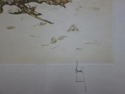 Bernard LOUEDIN : Nu des grèves, Gravure originale signée 2