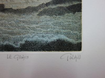 GIRAUD : Le grain, Gravure originale signée 2