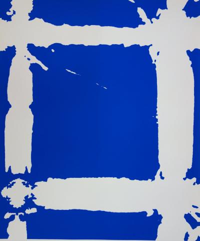 Simon Hantaï : Tabula Bleue - Sérigraphie originale, 1984 2