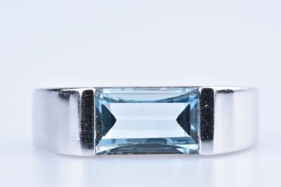 Bague MONTBLANC Collection Bohème Argent massif 925, plaqué rhodium, taille paramount (Pierre : Topaze) 2