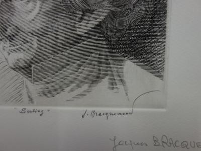 Jacques Bracquemond : Berlioz, Gravure originale signée 2