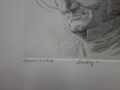 Jacques Bracquemond : Berlioz, Gravure originale signée 2
